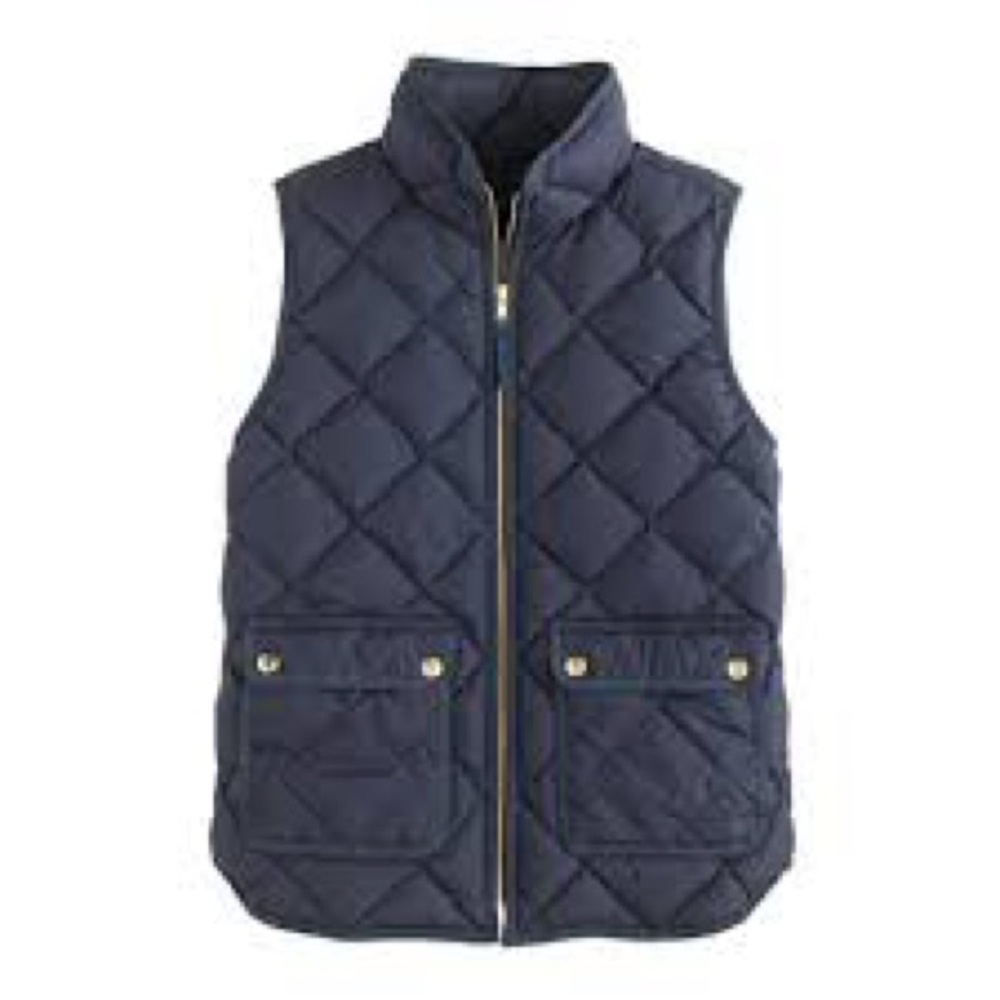 Jcrew Women’s excursion puffer navy vest classic size M NWT